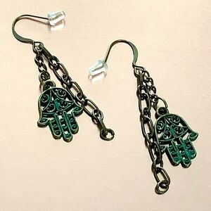 Hamsa Earrings.